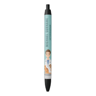 Stylo Noir Vétérinaire Homme Clinique Vétérinaire Docteur pou