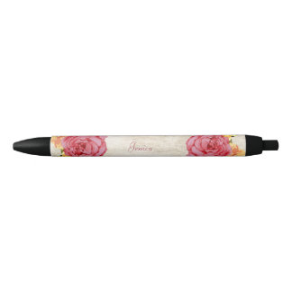 Stylo Noir Vibrant s'est levé, le pays floral