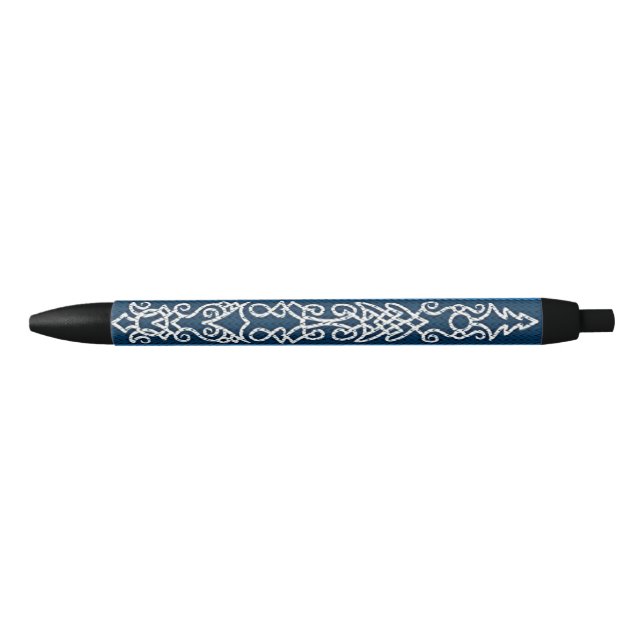 Stylo Noir Viking pattern (Devant)