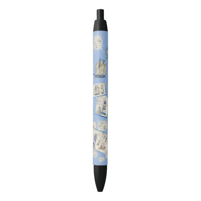 Stylo Noir Vintag Maritim (devant Vertical)