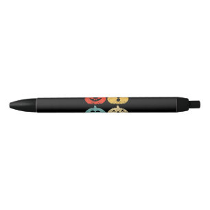 Stylo Noir Vintage Halloween Citrouille Funny Retro Cadeau