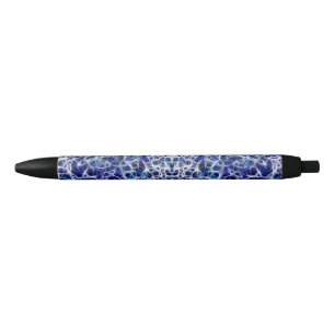 Stylo Noir Voies neurales bleues "nerveuses"/stylo de nerfs