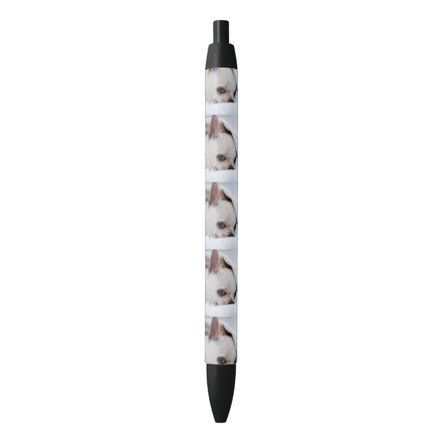 Stylo Noir Votre chiot chien de compagnie photo personnalisée (devant Vertical)