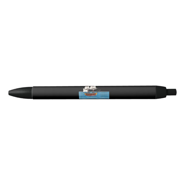 Stylo Noir Voyage océanique (Devant)