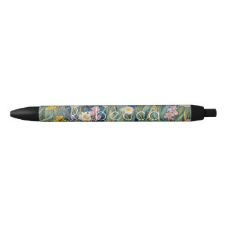 Stylo Noir Whispers de prairie : Pastel Fleurs sauvages