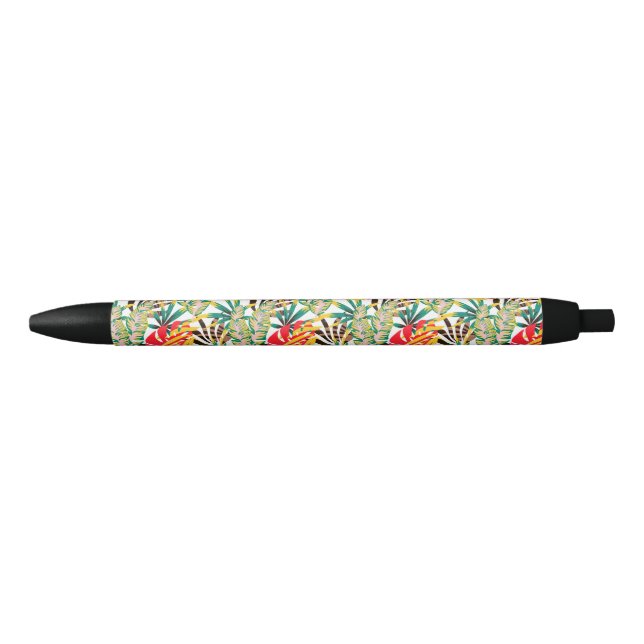 Stylo Noir Wild Tropical Palm Leaves (Devant)