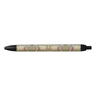Stylo Noir William Morris Brocade Motif de fond d'écran flora