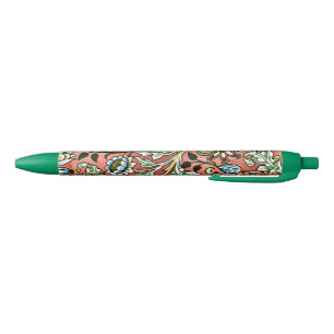 Stylo Noir William Morris design - Hyacinth