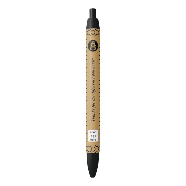 Stylo Noir Wise Owl Merci Pour La Différence Que Vous Avez Fa (devant Vertical)