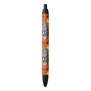 Stylo Noir Zebra African Savanna Wild Animal
