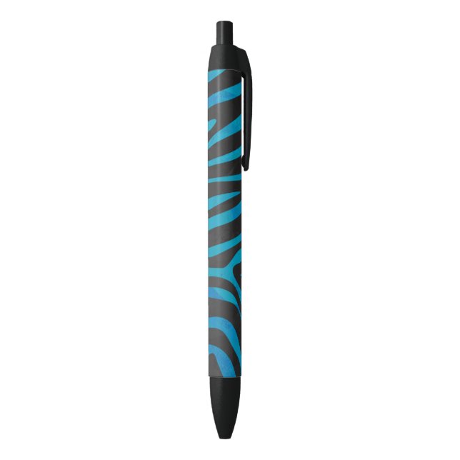Stylo Noir Zebra Black et Blue Print (Bas (Vertical))