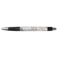 Nom de script monogramme agate pailleté or blanc c