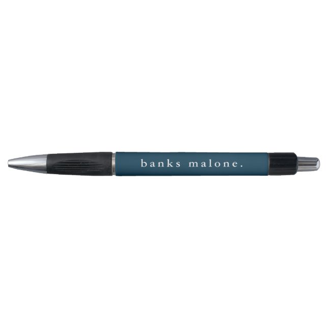 Stylo Nom d'enfant simple Marine Bleu (Devant)