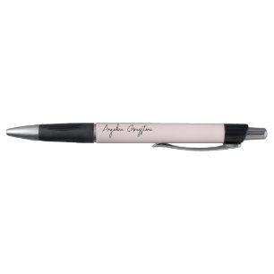 Stylo Nom personnalisé à la mode rose pâle
