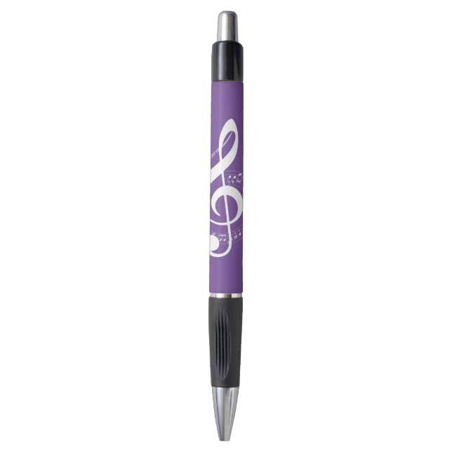 Stylo Note violette de musique (Devant (Vertical))