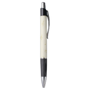 Stylo Notes de musique dorées crème