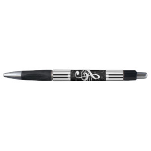 Stylo Notes de musique élégante Clé de fer et touches de