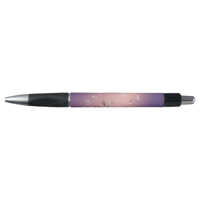 Stylo Notes musicales dans Lilac rose clair de lune (Devant)