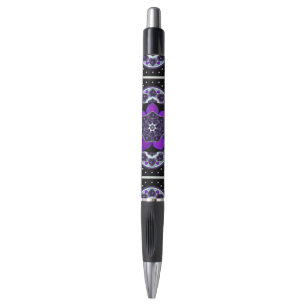 Stylo Parapluie violet & coeurs .7