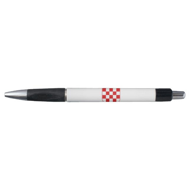 Stylo patriotique avec drapeau de Croatie (Devant)