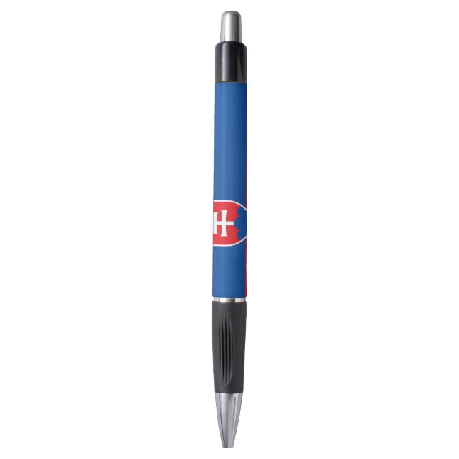 Stylo patriotique avec drapeau de la Slovaquie (Devant (Vertical))