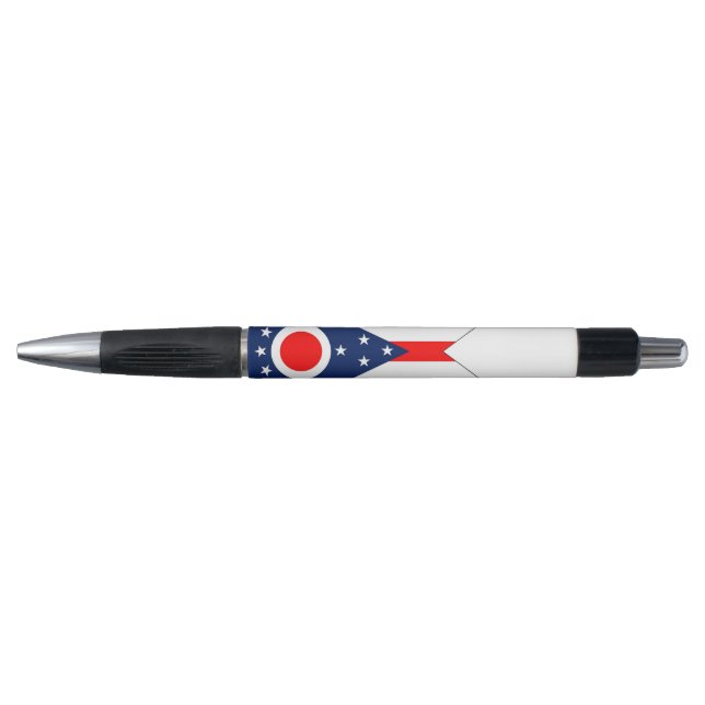 Stylo patriotique avec drapeau de l'Etat de l'Ohio (Devant)