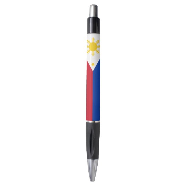 Stylo patriotique avec drapeau des Philippines (Devant (Vertical))