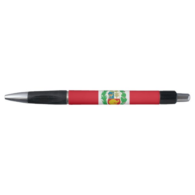 Stylo patriotique avec drapeau du Pérou (Devant)