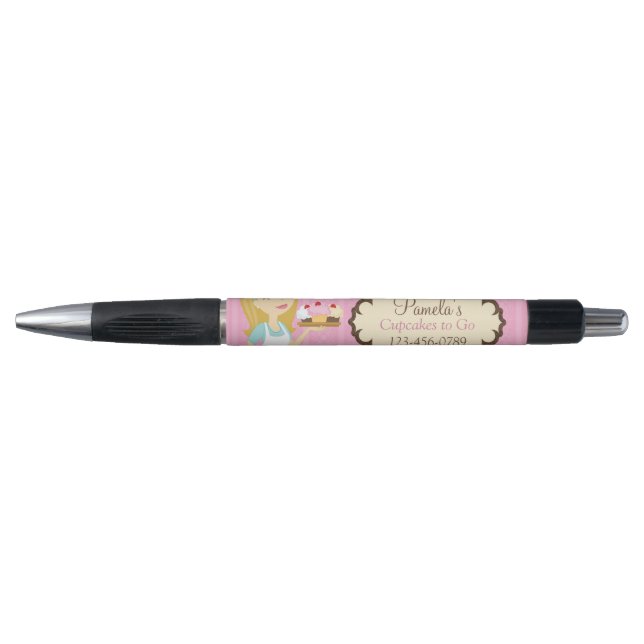 Stylo personnalisable blond 4 du petit gâteau D12 (Devant)