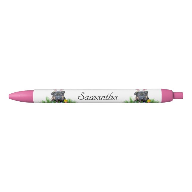 Stylo personnalisé de berger allemand de Pâques (Devant)
