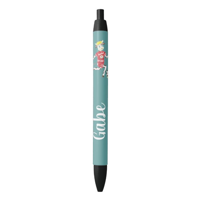 Stylo personnalisé enfant de vache de football (devant Vertical)