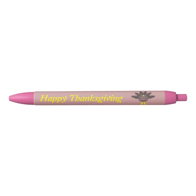 Stylo personnalisé Thanksgiving Plucky Turkey (Devant)