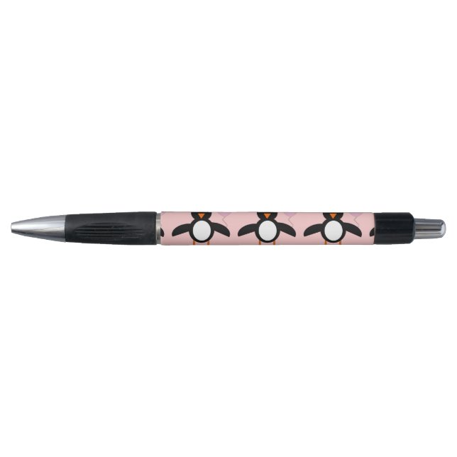 Stylo Pingouin Bébé Rose Cute (Devant)