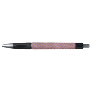 Stylo Plum et blanc cinq bandes motif avec bronzage
