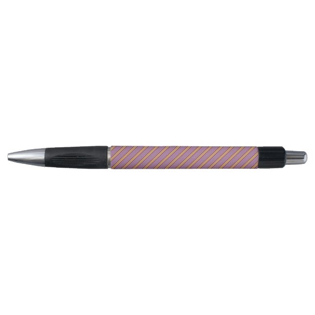 Stylo Plum et blanc cinq bandes motif avec bronzage (Devant)