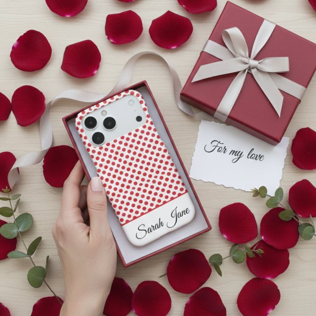 Stylo pois rouge motif sur mesure esthétique (Créateur téléchargé)