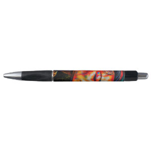 Stylo Portrait Neon Vibrant - Art Expressionniste Abstra