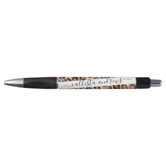 Stylo Prince d'Or noir Brown Leopard (Devant)