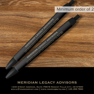 Stylo promotionnel noir et or personnalisé