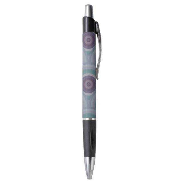 Stylo Purple and Green Retro Circles Pattern (Bas (Vertical))
