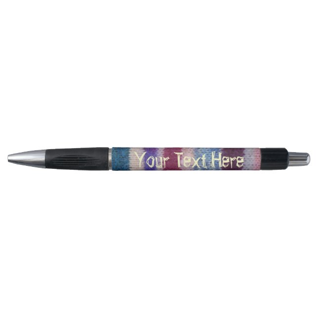 Stylo rayures tricotées colorées original amusant vintag (Devant)