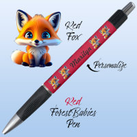 Red Fox, Unique Kids School Stationery Vibrant Rou