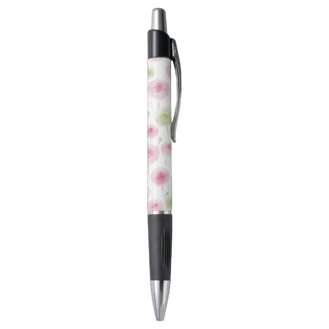 Stylo Renoncule Fleurale Menthe Rose   (Bas (Vertical))