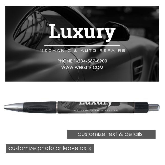 Stylo Réparations de photos de voitures classe Mécanique (Classy Car Photo Repairs Mechanics Promotional Pen)