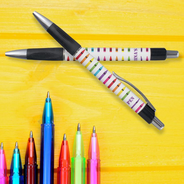 Stylo Retourner à l'école Pencils motif personnalisé (Back to School Pencils pattern personalized Pen)