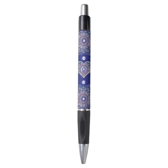 Stylo Rosace bleue (Devant (Vertical))