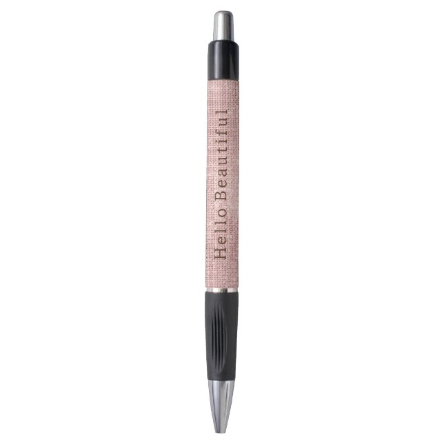 Stylo Rose étincelant doré Parties scintillant Brown (Devant (Vertical))