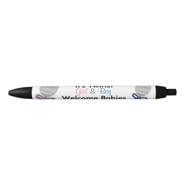 Stylo Rouge Annonces de naissance de fille jumeaux (Devant)