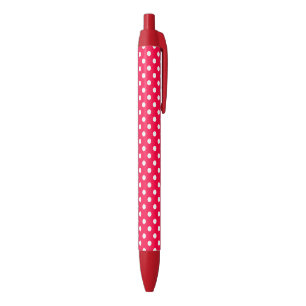 Stylo Rouge Classic Rustique couleur rouge Modèle points blanc