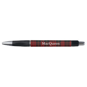 Stylo rouge et noir classique de coutume de plaid